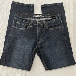 Signature By LEVI STRAUSS‎ Men's S51 Straight Flex Dark Denim Jeans 31x30 Nice